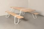 Lonc picknicktafel, eiken blad, wit frame, 220 x 170 cm, Ophalen of Verzenden, Nieuw in verpakking