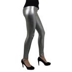Metallic legging zilver, Verzenden, Nieuw, Feestartikel