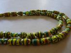 Antieke glazen ketting, 50 kralen uit Murano / Ghana, 1930