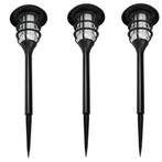 Benson Set van 3 tuinlampen - solar LED - vlameffect - ø..., Tuin en Terras, Ophalen of Verzenden, Nieuw