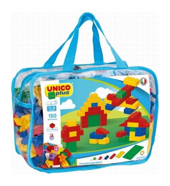 Unico Plus Bouwblokken - 150 delig - inclusief bouwplaat, Kinderen en Baby's, Speelgoed | Bouwstenen, Nieuw, Verzenden