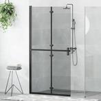 vidaXL Inloop douche wand Zwart en donkertransparant 100 x, Verzenden, Nieuw