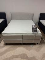 Boxspring Mallorca naturel beige hoofdbord bed matras topper, Huis en Inrichting, Ophalen, Beige, 180 cm, 200 cm