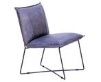 Fauteuil Roxy antraciet leder, Huis en Inrichting, Fauteuils, Ophalen of Verzenden, Nieuw