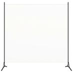 vidaXL Kamerscherm met 1 paneel 175x180 cm stof wit, Verzenden, Nieuw