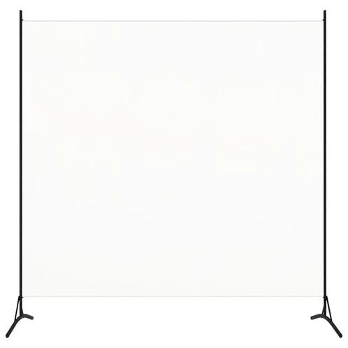 vidaXL Kamerscherm met 1 paneel 175x180 cm stof wit, Huis en Inrichting, Woonaccessoires | Kamerschermen, Nieuw, Verzenden