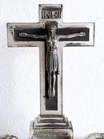 Art Deco Crucifix - Metaal, Verzilverd - 1920-1930 - altaar