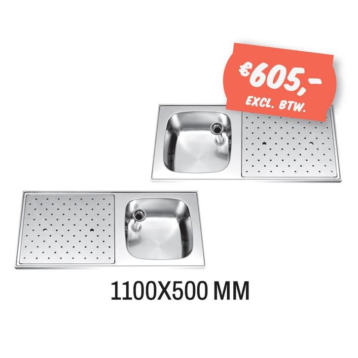 RVS Glazenspoelblad ST-SL-110-1 - Horecajenp.nl, Zakelijke goederen, Horeca | Meubilair en Inrichting, Nieuw in verpakking