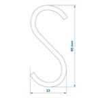 ProPlus S-haak - Chroom - Staal - Ø 4 mm - 62 mm - 6 stuks, Caravans en Kamperen, Ophalen of Verzenden, Nieuw