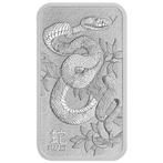 1 oz Perth Mint Lunar Snake zilverbaar, Postzegels en Munten, Edelmetalen en Baren, Verzenden, Zilver