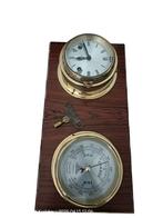 Marine barometer (2) - Glas, Messing - Vintage aneroïde