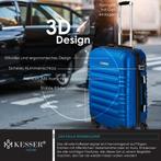 KESSER® Reiskofferset - 3-delig - ABS- Kofferset - Blauw, Verzenden, Nieuw