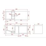 Fontein Wiesbaden Julia 54x20x20cm met Nis Solid Surface Mat, Ophalen of Verzenden, Nieuw