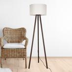 [lux.pro] Staande lamp vloerlamp Keynes E27 walnootkleurig e, Verzenden, Nieuw