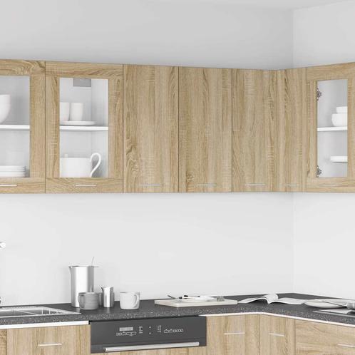 vidaXL Hangkast Lyon 60x31x60 cm bewerkt hout sonoma, Huis en Inrichting, Keuken | Keukenelementen, Bruin, Nieuw, Verzenden