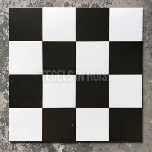 Vloertegel / wandtegel checker 45x45 cm  4 in 1 tegel, Doe-het-zelf en Verbouw, Tegels, Vloertegels, Nieuw, 10 m² of meer, Keramiek