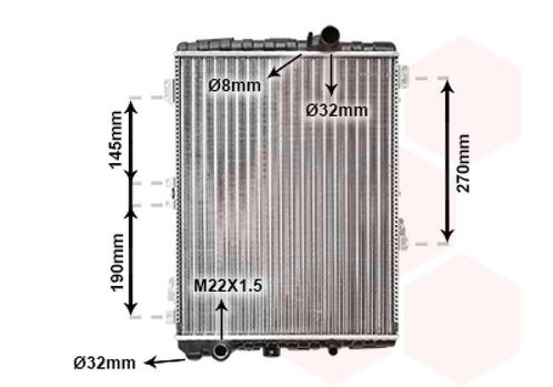 RADIATOR VOOR AUDI 80 B3 1986-1991 855121251F, Auto-onderdelen, Airco en Verwarming, Nieuw, Ophalen of Verzenden
