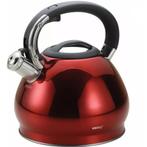 King Hoff KH-1212 fluitketel RVS metallic rood 3.4 Liter -, Ophalen of Verzenden, Nieuw