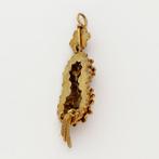 Hanger - 14 karaat Geel goud - 0.10ct. tw. Bloedkoraal