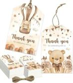 Bloemenkaartjes thank you for celebrating beertje in ballon, Ophalen of Verzenden, Nieuw