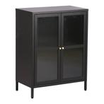 Sideboard Säkylä dressoir 84x64x35 cm zwart [en.casa], Huis en Inrichting, Verzenden, Nieuw