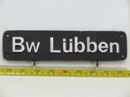 Lokschild BW Lübben (Spoorwegen 1:1), Verzamelen, Spoorwegen en Tramwegen, Ophalen of Verzenden, Gebruikt, Overige typen