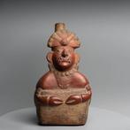 Moche, Peru Terracotta Huaco met Ai Apaec. 200-400 n.Chr.,