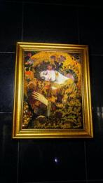 100% natuurlijk - Barnsteen - Baltic Amber mosaic - Picture, Verzamelen