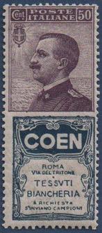 Koninkrijk Italië 1924 - 50 c. Reclame Coen MNH** - Sassone, Gestempeld