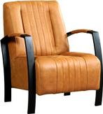 Leren Fauteuil Glamour Cognac Leer Cognac Stoel, Nieuw, 75 tot 100 cm, Ophalen of Verzenden, Leer