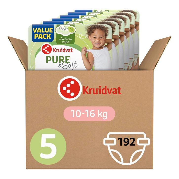 Kruidvat Pure & Soft 5 Junior Luiers Volumedoos, Kinderen en Baby's, Overige Kinderen en Baby's, Nieuw, Verzenden