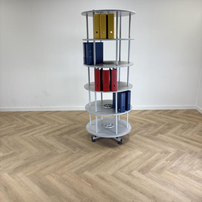 Ordner-draaizuil,  hoogte 205 cm, lichtgrijs, Huis en Inrichting, Kasten | Roldeurkasten en Archiefkasten, Gebruikt, Ophalen of Verzenden