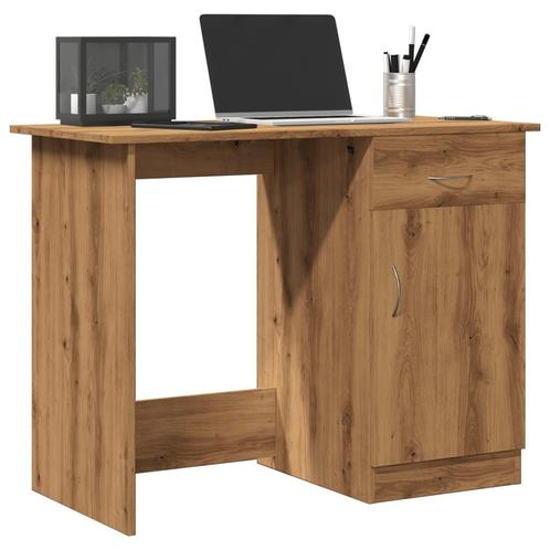 vidaXL Bureau 100x50x76 cm bewerkt hout artisanaal, Huis en Inrichting, Bureaus, Nieuw, Verzenden