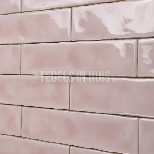 Wandtegel handvorm rose roze 5x25 wandtegel tegeloutlet, Doe-het-zelf en Verbouw, Tegels, Wandtegels, Nieuw, 10 m² of meer, Keramiek