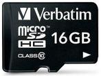Verbatim | MicroSDHC | 16 GB | 80 MB/s | Premium, Audio, Tv en Foto, Fotografie | Geheugenkaarten, Verzenden, Nieuw