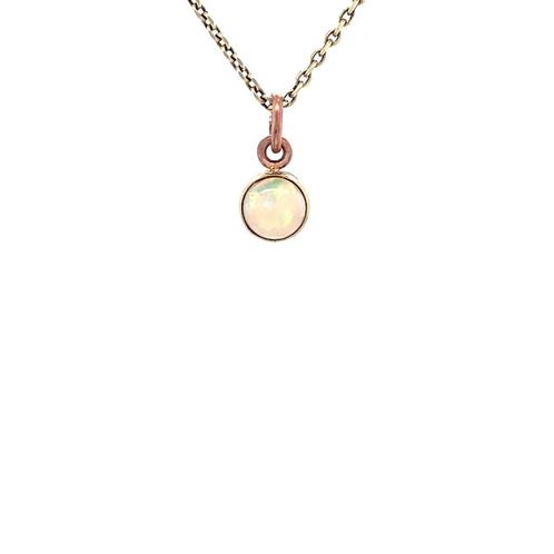 Roségouden vintage hanger met opaal 14 krt, Sieraden, Tassen en Uiterlijk, Kettinghangers, Nieuw, Ophalen of Verzenden