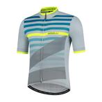 Stripe fietsshirt Km Grijs/fluor/groen, Nieuw, Heren, Verzenden