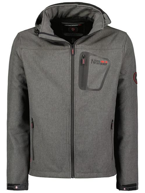 Geographical Norway Softshell Jas Heren Texshell Donkergrijs, Kleding | Heren, Jassen | Zomer, Grijs, Nieuw, Verzenden