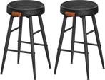 2x barkrukken - zwart - metaal met PU leer - hoogte 63 cm -, Verzenden, Nieuw