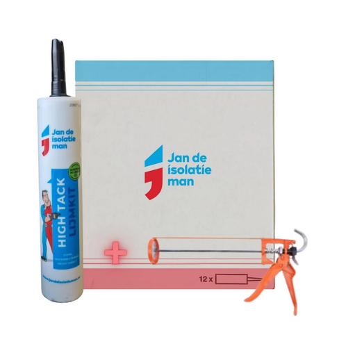 High Tack Black van JDI 290 ML Set 12x + Kitpistool, Doe-het-zelf en Verbouw, Isolatie en Afdichting, Nieuw, Overige materialen