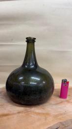 Fles - Glas - 17e eeuws wijnfles, Antiek en Kunst
