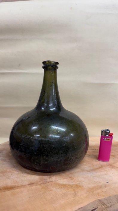 Fles - Glas - 17e eeuws wijnfles, Antiek en Kunst, Antiek | Glas en Kristal