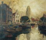 Gustave Flasschoen (1868-1940) - Ville du Nord / école BELGE, Antiek en Kunst, Kunst | Schilderijen | Klassiek