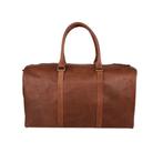 Leren Weekendtas Cognac & Zwart, Sieraden, Tassen en Uiterlijk, Tassen | Reistassen en Weekendtassen, Verzenden, Nieuw