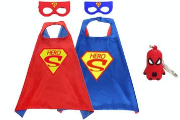 3-pack-Superman - Spiderman cape-jongen meisje-one size