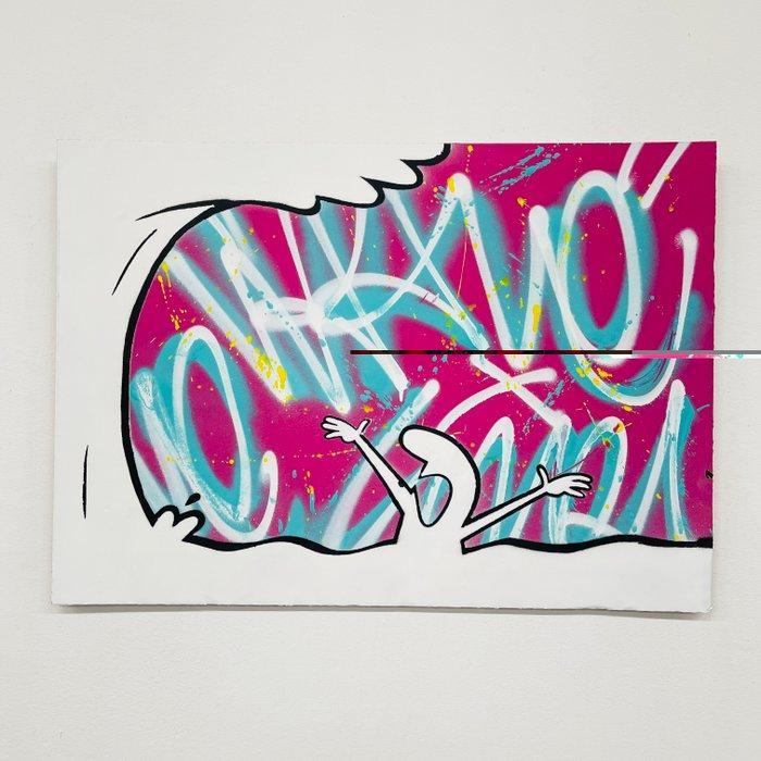 AIIROH - La Linea - Wave [100% handmade], Antiek en Kunst, Kunst | Schilderijen | Modern