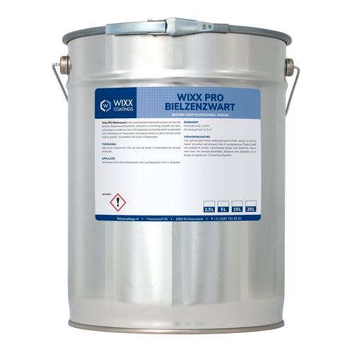 Wixx PRO Bielzenzwart Zwart 20L, Doe-het-zelf en Verbouw, Verf, Beits en Lak, Verf, Zwart, Nieuw, 15 tot 20 liter, Verzenden