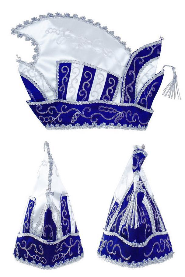 Prins Carnaval Steek Muts Blauw Prinsenmuts Raad Elf Zilver, Kleding | Heren, Carnavalskleding en Feestkleding, Nieuw, Overige maten