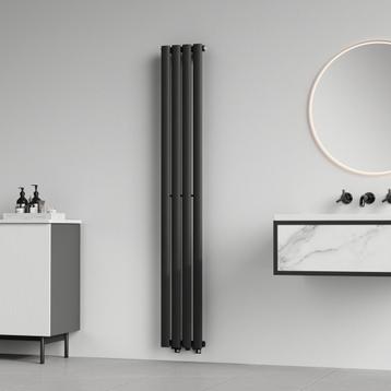 [neu.haus] Designradiator Nore 160x24x5,6 cm zwart beschikbaar voor biedingen