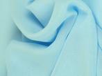 Chiffon stof - Baby blauw - Per 15 of 50 meter, Hobby en Vrije tijd, 200 cm of meer, Nieuw, Blauw, Polyester